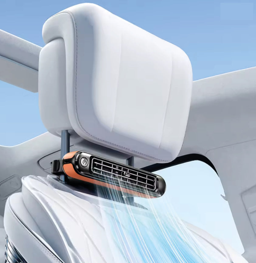 DriveForce™ USB Car Cooling Fan for Backseat 3 Speeds Portable Car Seat Headrest Fan 5V/2A