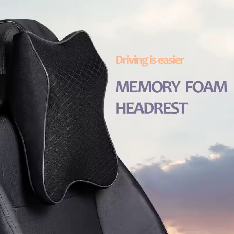 DriveForce™ Car Seat Headrest Pad 3D Memory Foam Pillow
