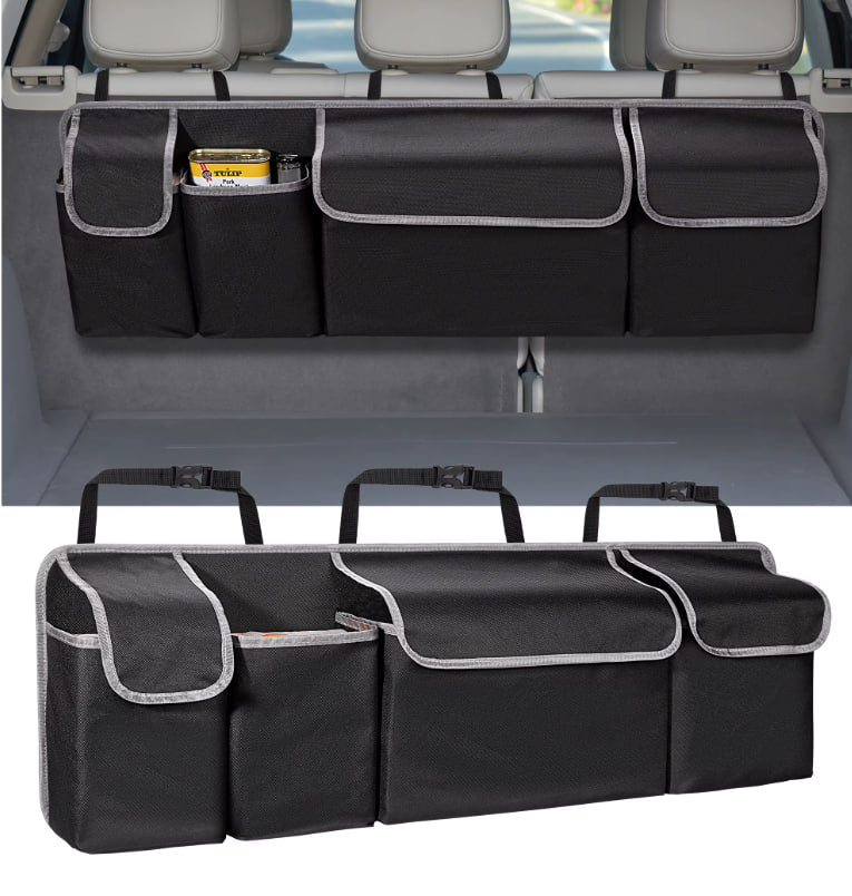 DriveForce™ Big Car Trunk Backseat Hanging Organizer with 4 Pockets